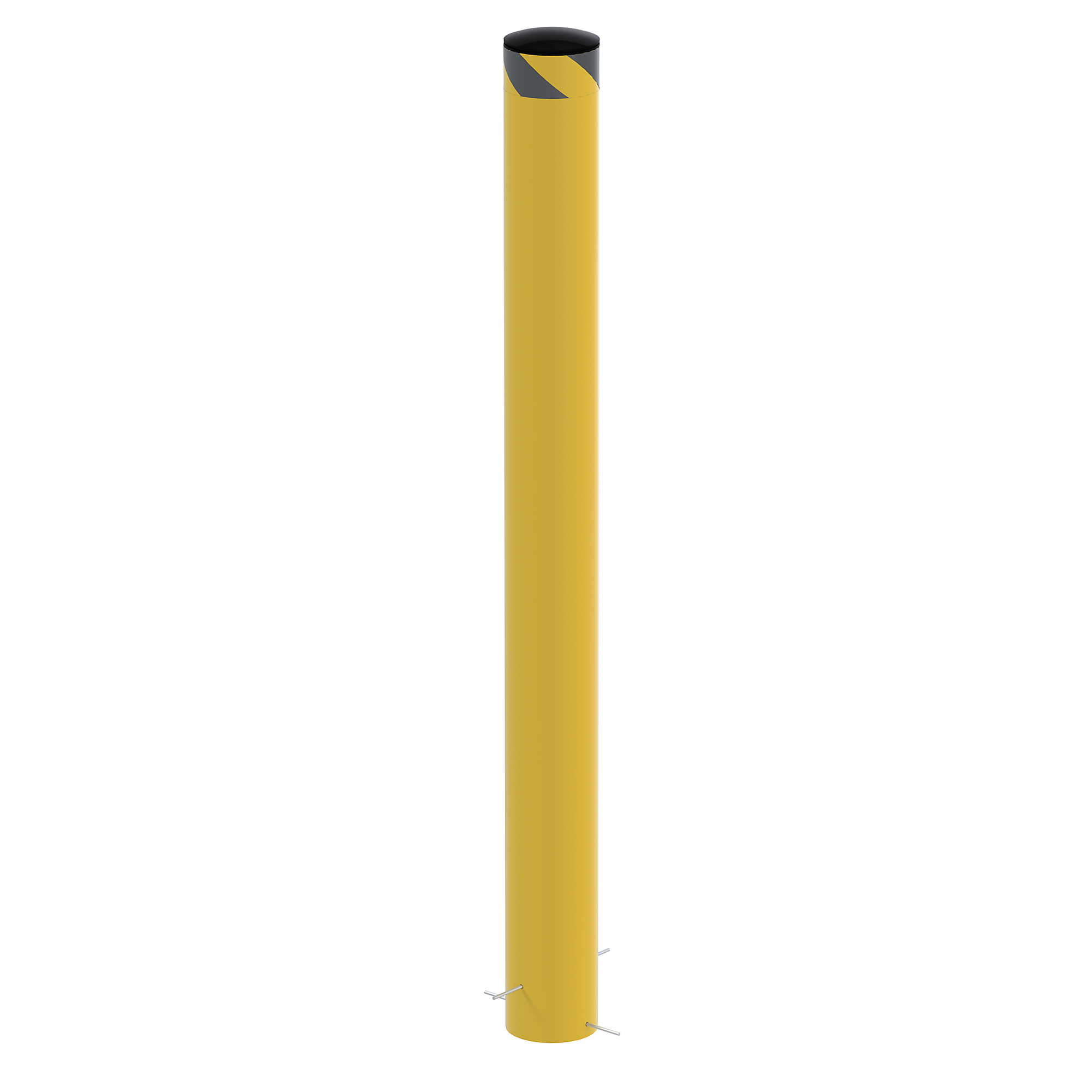 Vestil Pour-In-Place Bollard - 62in. x 6.5in., 72in. Height, Open-Top, Safety Yellow, Model# BOLPP-62-6.5